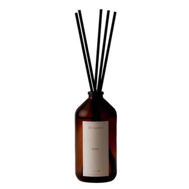 Imagem de Ateliê Capim do Pampa Difusor de Aroma, Bambu, Vidro Âmbar, 230ml, Fragrância Cítrica e Refrescante, com 5 Varetas de Fibra de Algodão