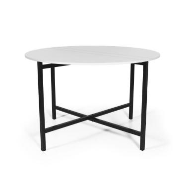 Imagem de Mesa De Jantar 4 Lugares Redonda Dobrável Prática Branca - Straub Web