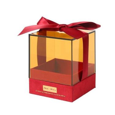 Imagem de Caixa de lembrancinhas de casamento em acrílico com base de veludo ver