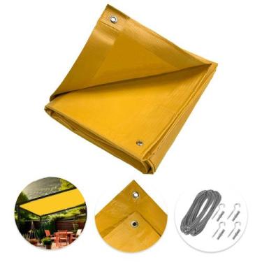Imagem de Tela Lona Amarela 6x2.70 M Impermeável Shade Lux + Kit - Cikala