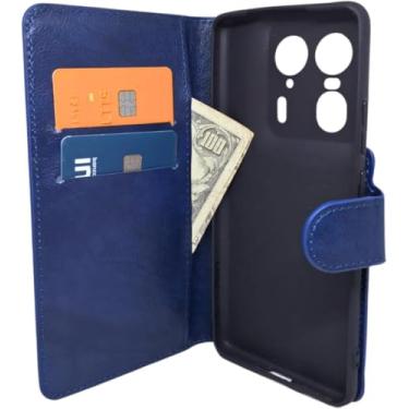 Imagem de Capa Carteira Compatível com Motorola Moto Edge 50 Ultra, Estilo Carteira, Cor Azul Marinho
