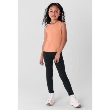 Imagem de Calça legging infantil menina em cotton Brandili, 1, Preto