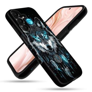 Imagem de FGDRFGRW Capa projetada para Samsung Galaxy A16 5G, 2 camadas TPU + PC, capa protetora à prova de choque – Lobo