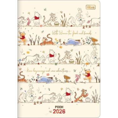 Imagem de Planner Executivo Grampeado Pooh 17,8 x 25,4 CM TILIBRA 2026 (Bege)