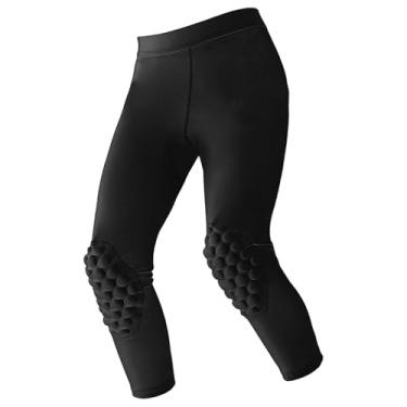 Imagem de Pegciuho Calças de compressão, leggings, collants, resistentes a impactos, acessório multifuncional, Preto Yl