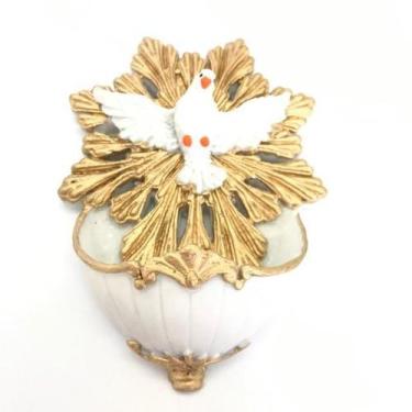 Imagem de Imagem Divino Espírito Santo Parede Água Benta Resina 15 Cm - Bialluz 