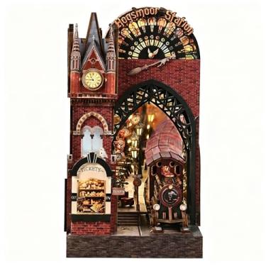 Imagem de ROCOXIA Hogsmoor Station Self-Assembly Wooden Book Nook Kit with Touch-Sensitive Lights