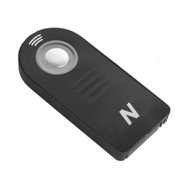 Imagem de Controle Remoto Infravermelho para Câmeras Nikon, Compatível com ML-L3, RC-N, Disparador Sem Fio, Alcance de 8 Metros, Bateria CR2025 Inclusa, 60 x 28 x 6mm