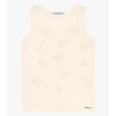 Imagem de Regata Básica Infantil Feminina Trick Nick Bege-Feminino