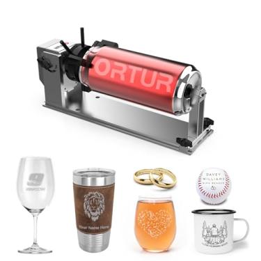 Imagem de Ortur Mandril rotativo de eixo Y 1.0 (YRC1.0) para gravadores a laser, mandril giratório para gravação de objetos cilíndricos, taças de vinho, copos e anéis – Compatível com a maioria das máquinas a