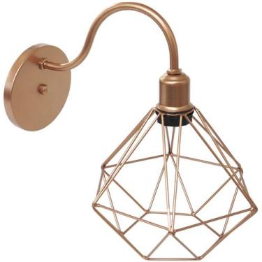 Imagem de Luminária Arandela de Parede Aramada Diamante P Industrial Retro Vinta