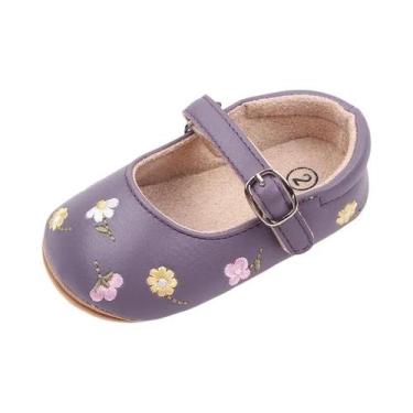 Imagem de Sandálias Mary Jane Bordadas para Bebê - Estilo Floral para o Verão, L