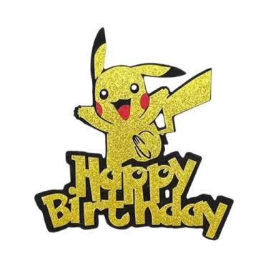 Imagem de Topo De Bolo Pikachu Pokémon Figura De Anime Decoração Para Festa De A