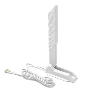 Imagem de Jintai Antena WiFi 7 de substituição para placas-mãe MSI B850 B850M B860 B860M X870 X870E Z790 Z890 B760 B850, base magnética 9dBi Tri-Band 2.4/5/6GHz, fácil encaixe para jogos e streaming (branco)
