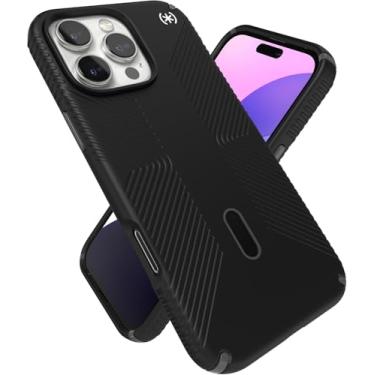 Imagem de Speck Capa Presidio 2 Grip para iPhone 16 Pro Max – MagSafe e ClickLock – Capa para celular preta/ardósia fina
