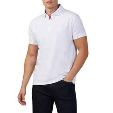 Imagem de Camisa Polo Masculina Dudalina MC Slim Cotton Branca - 087511-Masculino