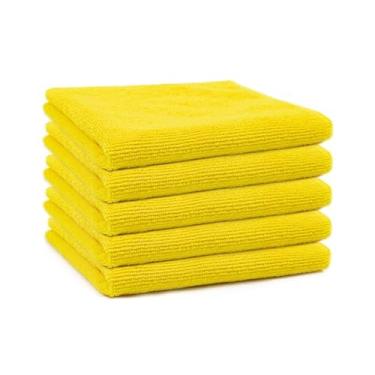 Imagem de Pacote com 5 panos de limpeza de microfibra, panos de limpeza macios reutilizáveis multiuso toalhas de louça para cozinha, vidro, fogão