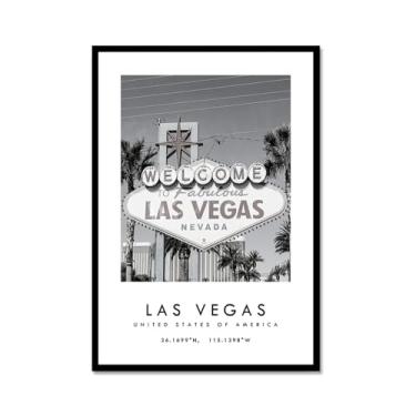 Imagem de Pôster de cidade preto e branco - impressão de viagem Roma Las Vegas Veneza Paris Sydney Amsterdã Amalfi Sanfrancisco Pintura em tela impressões de paisagem da cidade do mundo imagens de parede pôster