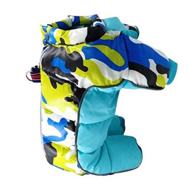 Imagem de Jaqueta Quente de Inverno para Cachorro Peludo Casaco Filhote Mais Espesso Macio e Confortável Roupa Pets Cães Pequenos Médios