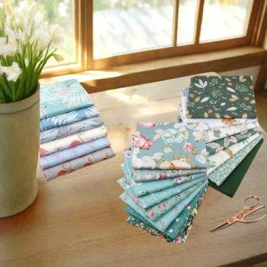 Imagem de 6 peças de tecido de algodão com padrão de Natal - quadrados de tecido de padrão diferente, suprimentos de artesanato de costura de algodão DIY, Quilting Fabri-c, DIY, 25 * 25 cm