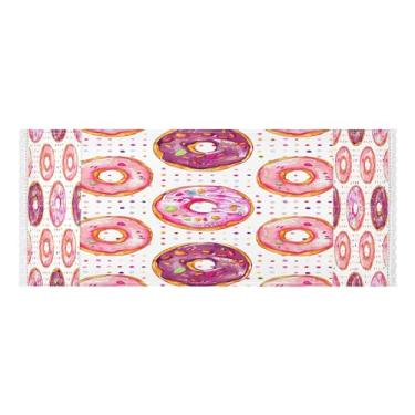 Imagem de Wassud Capas de lavadora e secadora de rosquinhas cor-de-rosa, protetor de lavadora com sacos de armazenamento, capa de geladeira à prova de poeira com bolsos para lavanderia doméstica, cozinha, 120 x