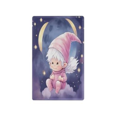 Imagem de Wassud Placa de cobertura de interruptor de luz de menino iluminada pela lua, 1 capa de tomada em branco, placa de parede decorativa, decoração de casa, sala de estar, quarto