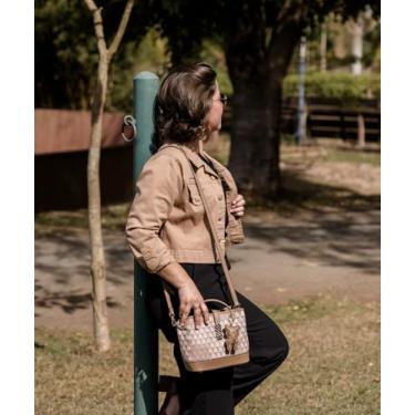 Imagem de Bolsa Luxo Casual Monograma tridimensional Chenson - Bege 3485424