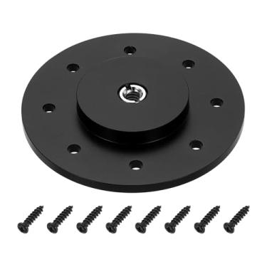 Imagem de PATIKIL Suporte adaptador de tripé de rosca de 3/20.3 cm, 40 mm de diâmetro, flange de liga de alumínio, placa de montagem em tripé com parafuso adaptador de 1/10.2 cm para câmera DSLR Magic Arm Light