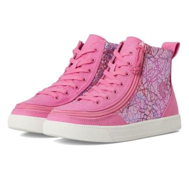 Imagem de BILLY Footwear Kids Classic Lace High (Bebê/Criança Pequena/Criança Grande) - Sapatos para Crianças - Cabedal de Lona - Cano Alto, Estampa rosa, 21