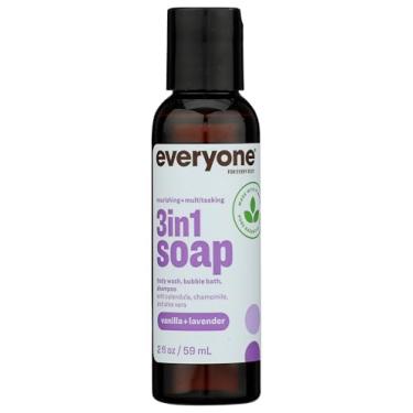 Imagem de everyone for every body Sabonete 3 Em 1 Body, Tamanho Viagem, Líquido, Banho De Espuma E Xampu, Baunilha Lavanda, 56 Ml