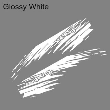 Imagem de FJMQHU 2 Adesivos para a Linha de Cintura, Adesivos Laterais para a Carroceria, Adesivos Resistentes a Arranhões para Autocaravanas, Revestimento de Caçamba, Branco