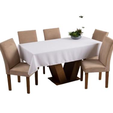 Imagem de Toalha de Mesa 8 Lugares Classic 2,50x1,45m Tecido Oxford Maquinetado com Bainha