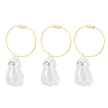 Imagem de Brrnoo Chaveiro de Lembrança de Pele de Animal de Estimação Transparente de 3 Peças, Tampa de Encaixe Segura para Pingente de Lembrança Memorial de Cabelo de Cachorro de Gato, Com (Tipo 1)