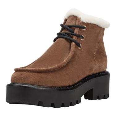 Imagem de Marc Fisher LTD Bota feminina Percy no tornozelo, Camurça marrom média 210, 38