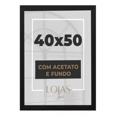 Imagem de Moldura Quadro 40x50cm Com Acetato Poste Certificado fotos Imagem (preto)