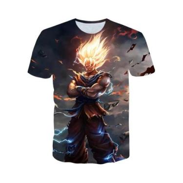 Imagem de Camiseta Dragon Ball Son Goku Vegeta Para Adultos E Crianças, Manga Cu