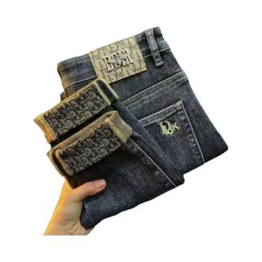 Imagem de Calças Jeans Masculinas De Alta Qualidade Com Bordado, Estilo Casual, 