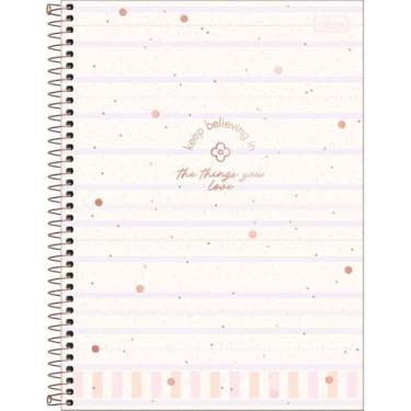 Imagem de Caderno SOHO Universitário Espiral TILIBRA - 1M 80 Folhas (Fundo Bege Listras)