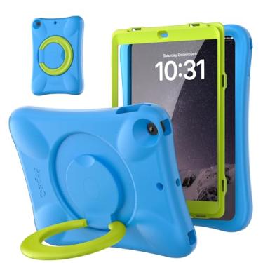 Imagem de Pepkoo Capa EVA antiqueda de 9,7 polegadas para iPad, adequada para iPad 5º/6º/Air/Air2, com suporte ajustável, oferece proteção abrangente 360 para iPad.