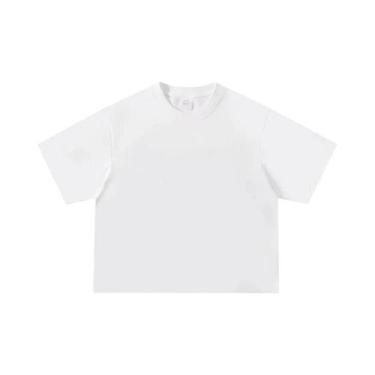 Imagem de Camiseta Masculina Oversized De Gola Redonda, Algodão Pesado 240GSM, M