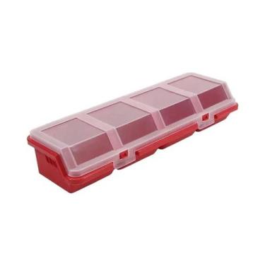 Imagem de Caixa Organizadora Plástica Multi-Compartimentos Para Parafusos E Pequ