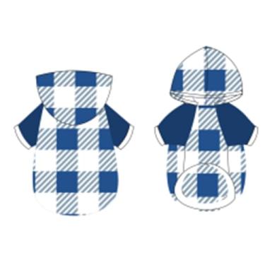 Imagem de Suéter de cachorro pequeno para cães, roupas de inverno, menino, menina, masculino, feminino, moletom quente de lã XXS, casaco para animais de estimação (xadrez azul, médio)