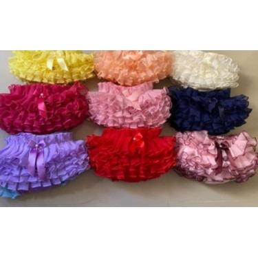 Imagem de combo com 5 Calcinha Tapa Fraldas Bunda Rica Fru- Fu Babados 5 Unidade