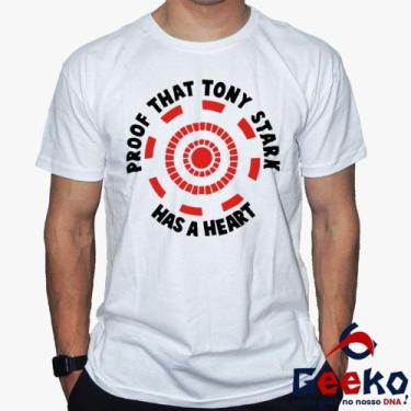 Imagem de Camiseta Homem de Ferro Proof That Tony Stark Has A Heart Iron Man Gee