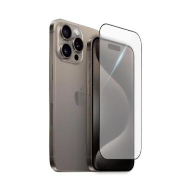 Imagem de [GL CASES] Película iPhone 15 Pro Max Vidro Temperado Anti Risco 3D 9H Proteção Pelicula iPhone 15 Promax Com Cobertura Total Da Tela + Kit Limpeza Para Aplicação Livre De Bolhas