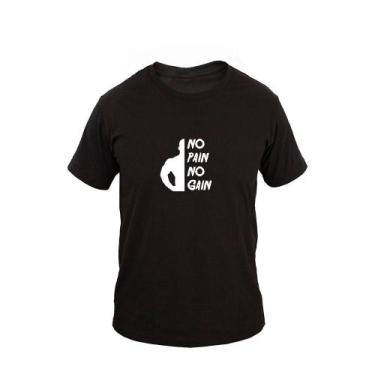 Imagem de Camiseta Masculina Algodão Manga Curta No Pain No Gain - Ragor, EG, Pr