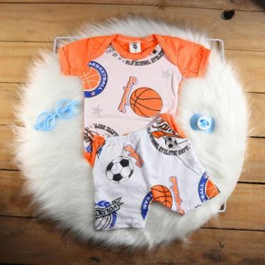 Imagem de Kit Roupa de Bebê Body Manga Curta Shorts com Bolso Essencial Dia a Di