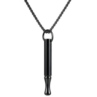 Imagem de ENFANTRY Colar de respiração recém-atualizado colar de resistência à respiração com bocal de silicone - preto