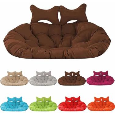 Imagem de Almofada para cadeira suspensa tipo ovo, 6,3" x 39; Almofada grossa para balanço suspenso externo, almofada lavável para cadeira suspensa tipo ovo para jardim