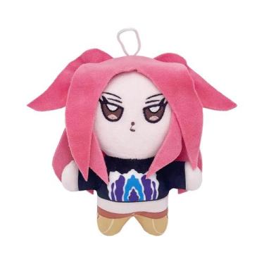 Imagem de Boneco De Pelúcia Anime Kpop Tigre Roxo Com Chapéu Preto 3 Olhos Brinq